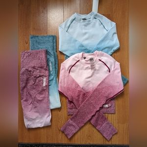 Gymshark Pink Ombre 3-Piece Set Size XS